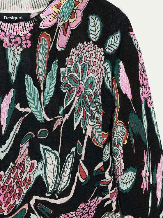 Desigual Desigual Пуловер Manchester 24WWJF41 Черен Regular Fit