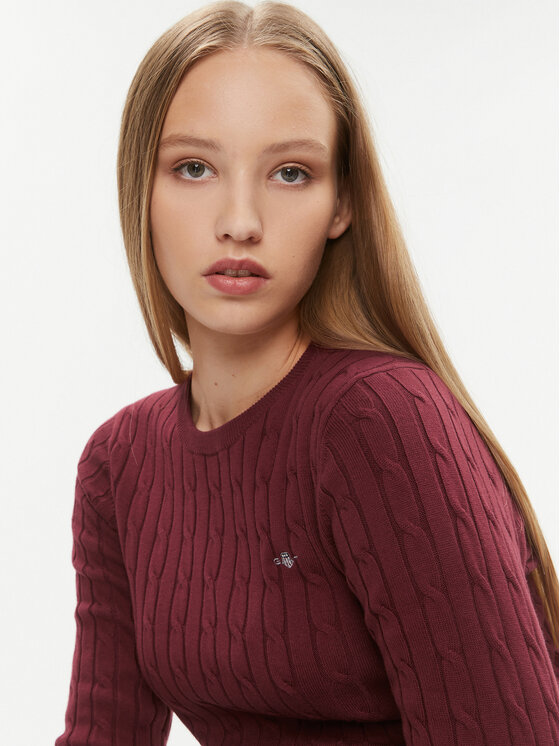 Gant Gant Pullover 4800100 Dunkelrot Slim Fit