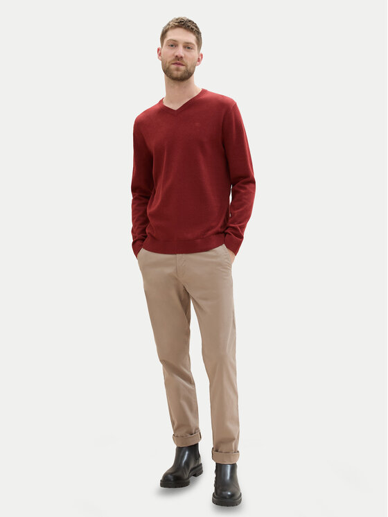 Tom Tailor Tom Tailor Džemper 1039806 Crvena Regular Fit