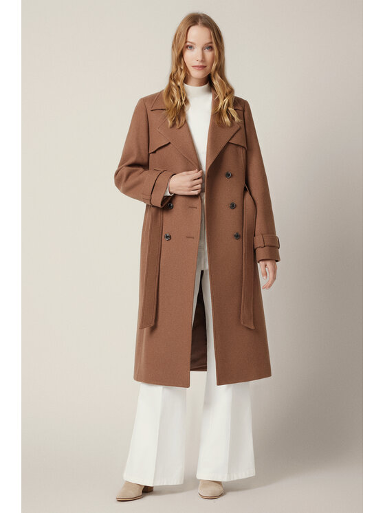 Lancerto Lancerto Płaszcz Mistelle PC073225000010 Brązowy Regular Fit