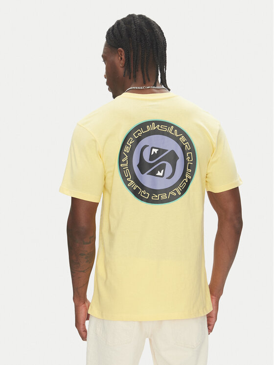 Quiksilver Quiksilver T-särk Circle Back Ss EQYZT08054 Kollane Regular Fit