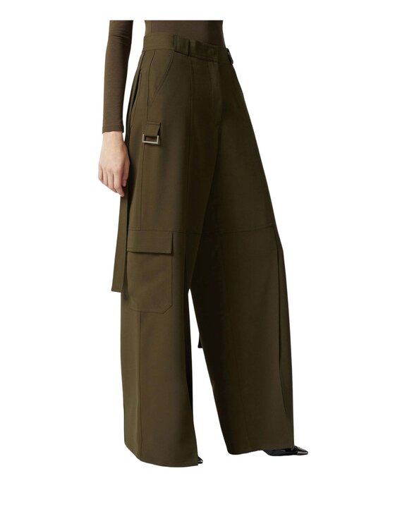 PINKO PINKO Παντελόνι Cargo Pelaggi pantalone fluido Πράσινο Comfort Fit