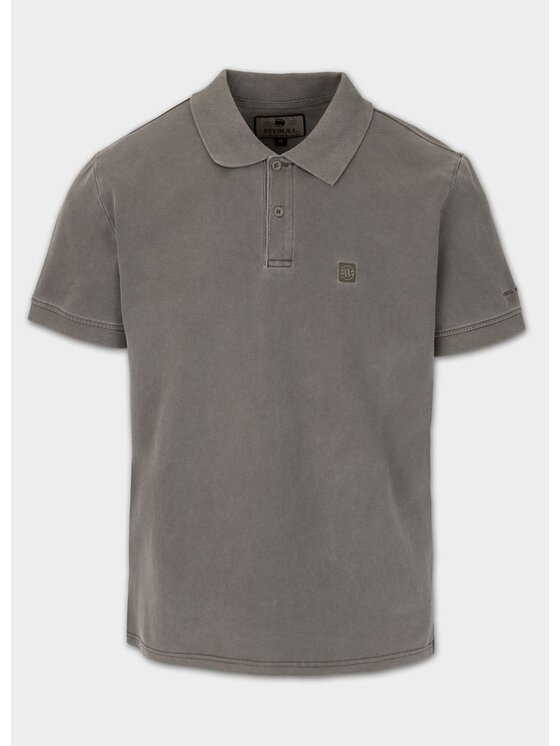 PITBULL PITBULL Polo Pique SMALL LOGO Brązowy Regular Fit
