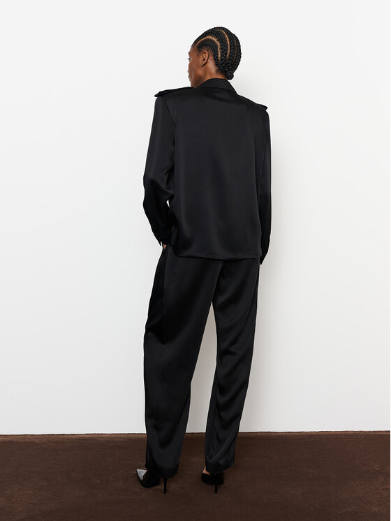 La Mania La Mania Spodnie garniturowe ALLURE Czarny Classic Fit