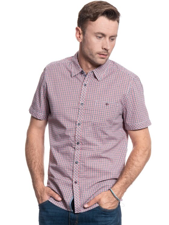 Mustang Mustang Camicia COLLIN CHECK SHIRT Rosso Regular Fit