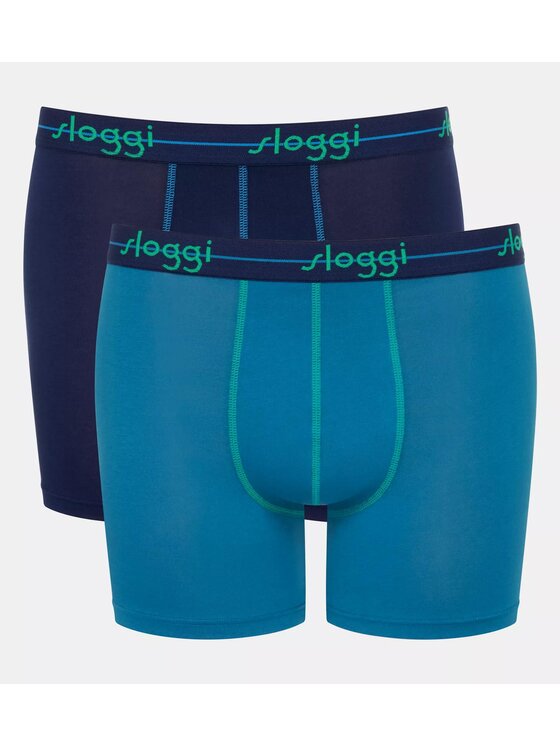 Triumph Triumph Szorty materiałowe sloggi men Start Short C2P box Niebieski Slim Fit