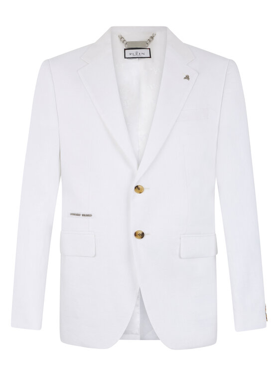 PHILIPP PLEIN PHILIPP PLEIN Marynarka 30665 Biały Regular Fit