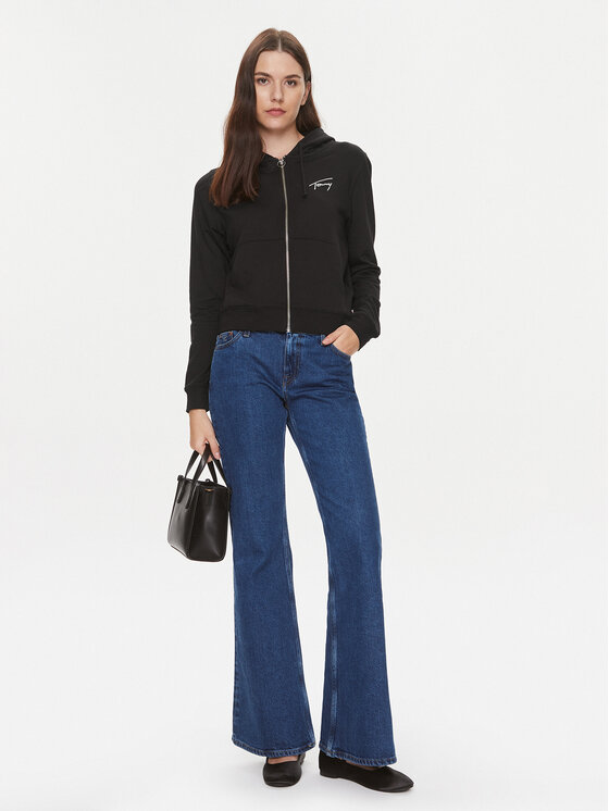 Tommy Jeans Tommy Jeans Bluza Signature DW0DW17338 Czarny Regular Fit