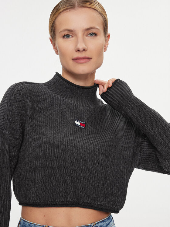 Tommy Jeans Tommy Jeans Sweter Badge DW0DW16519 Czarny Regular Fit