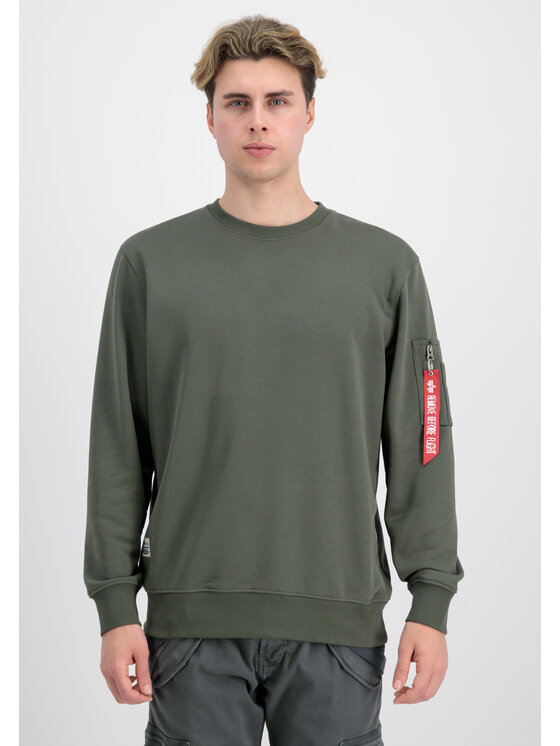 Alpha Industries Alpha Industries Bluza USN Blood Chit Sweatshirt Zielony Regular Fit