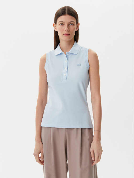 Lacoste Damskie Polo, rozmiar 42, Błękitne, PF5445