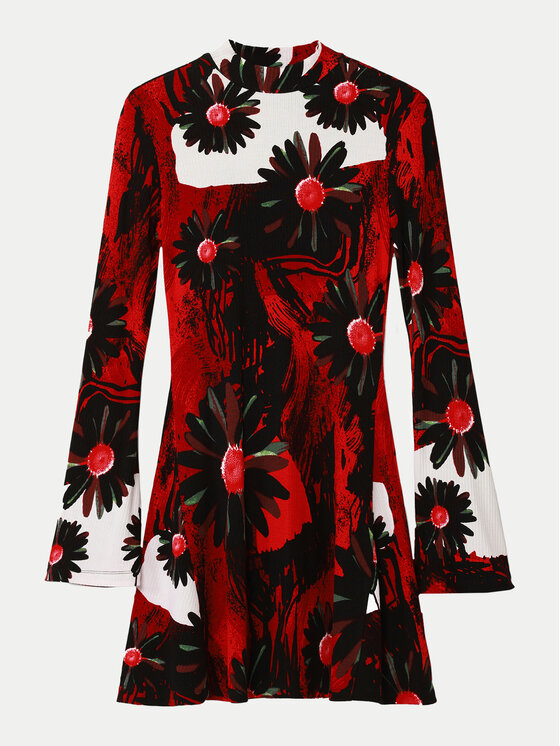 Desigual Desigual Ежедневна рокля Nantes Lacroix 24WWVK29 Червен Slim Fit