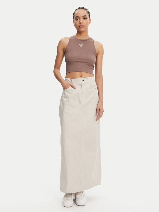 adidas adidas Maxi sukně Allover Print JC8854 Béžová Regular Fit