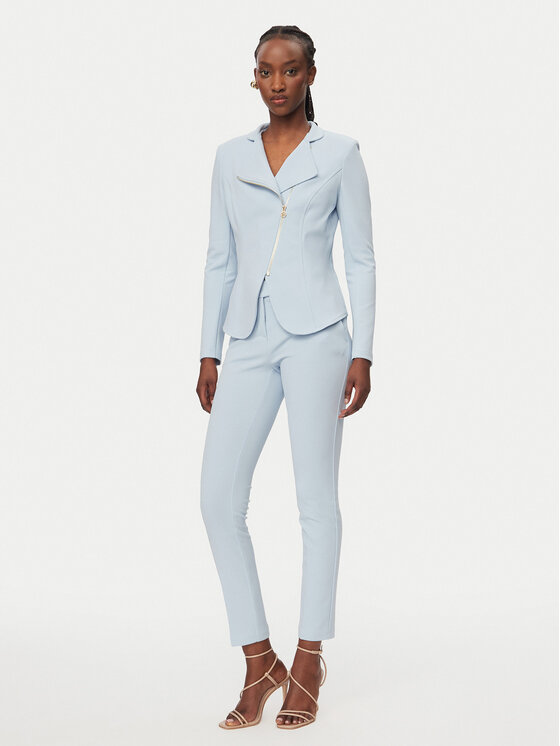 Rinascimento Rinascimento Medžiaginės kelnės CFC0127865003 Žydra Slim Fit