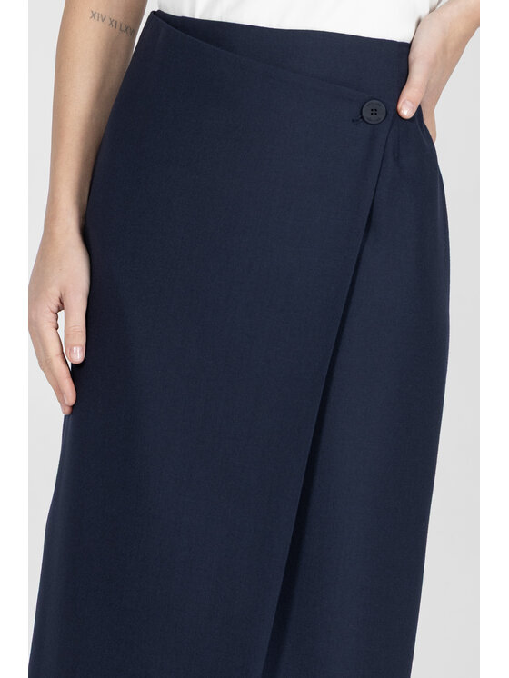 Deni Cler Milano Deni Cler Milano Spódnica midi W-DC-7004-F2-A2-58-1 Granatowy Regular Fit