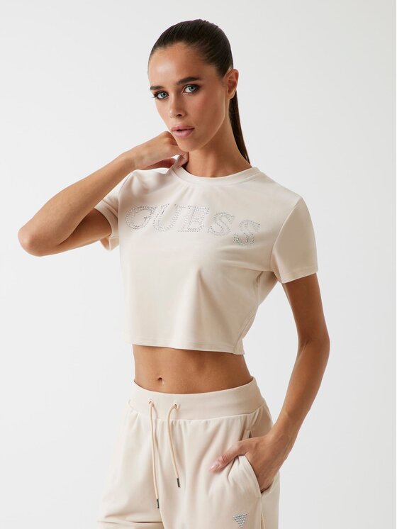 Guess Guess T-Shirt 178459 Beżowy Classic Fit