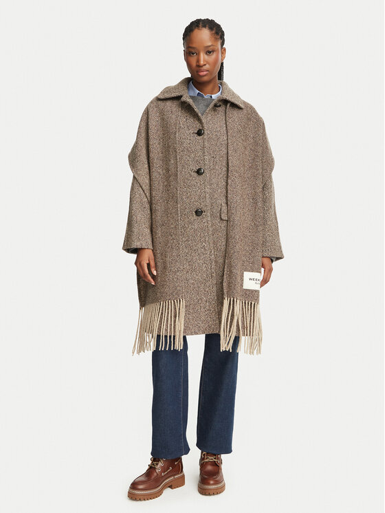 Weekend Max Mara Weekend Max Mara Vilnonis paltas Latino 2625016032 Ruda Regular Fit