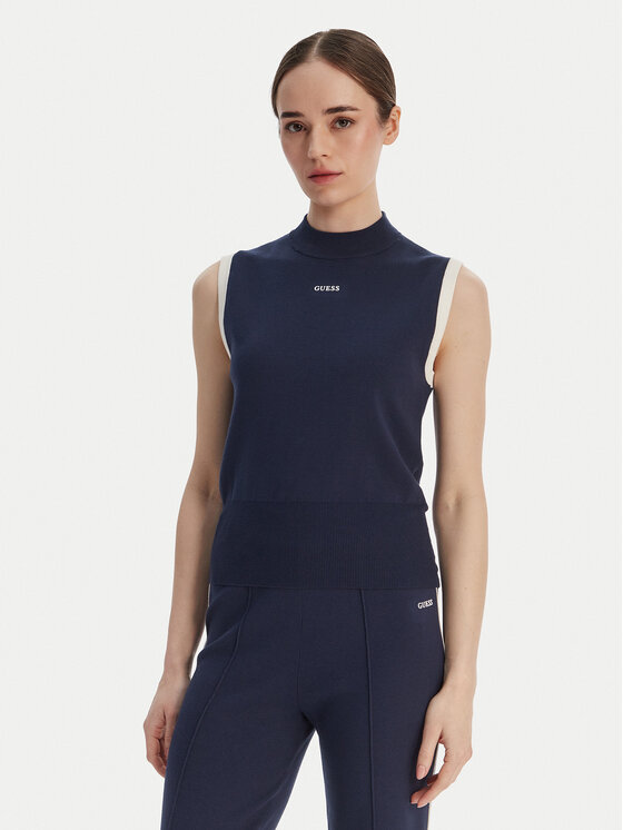 Guess Guess Πουλόβερ 181078 Μπλε Classic Fit