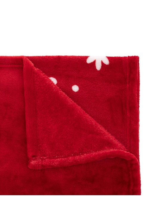 MIAhome MIAhome Koc pled futrzany świąteczny Flakes 130x180 cm Czerwony