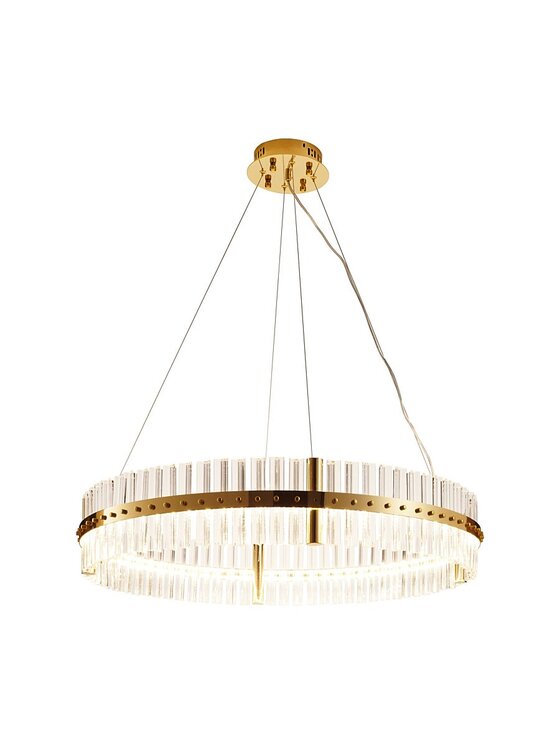MIAhome MIAhome Lampa wisząca AURA LED złota 85 cm Złoty