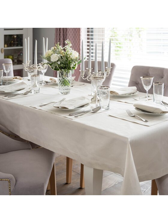 Roseberry Home Roseberry Home Obrus Shiny Silverline Srebrny