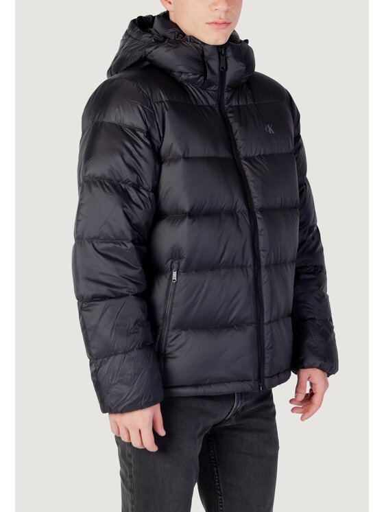 Calvin Klein Jeans Calvin Klein Jeans Μπουφάν πουπουλένιο LS NYLON ZIP OFF HOO Μαύρο Casual Fit