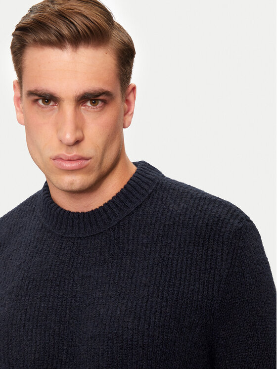 Mustang Mustang Sweter Emil C 1015801 Granatowy Regular Fit