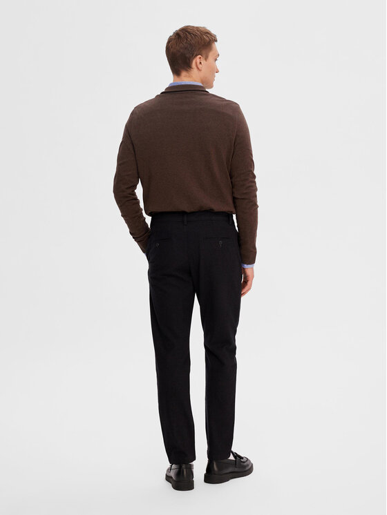 Selected Homme Selected Homme Chinosy 16090139 Czarny Slim Fit