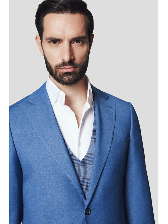 Lancerto Lancerto Garnitur Anaheim GA073125000012 Niebieski Slim Fit