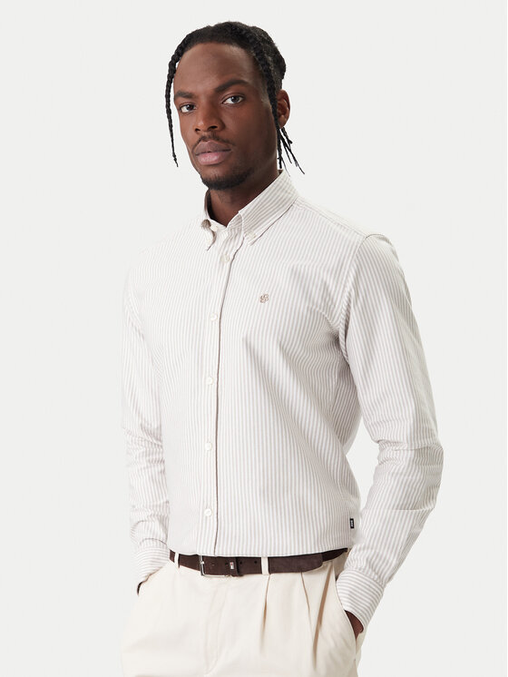 BOSS Cămașă H-ROAN 50556069 Kaki Regular Fit