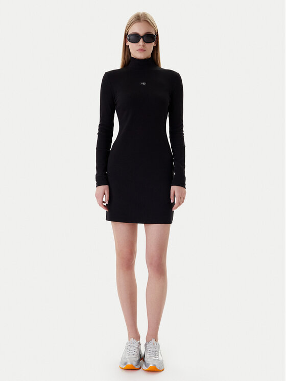 Calvin Klein Jeans Calvin Klein Jeans Ежедневна рокля LV047E204G Черен Slim Fit