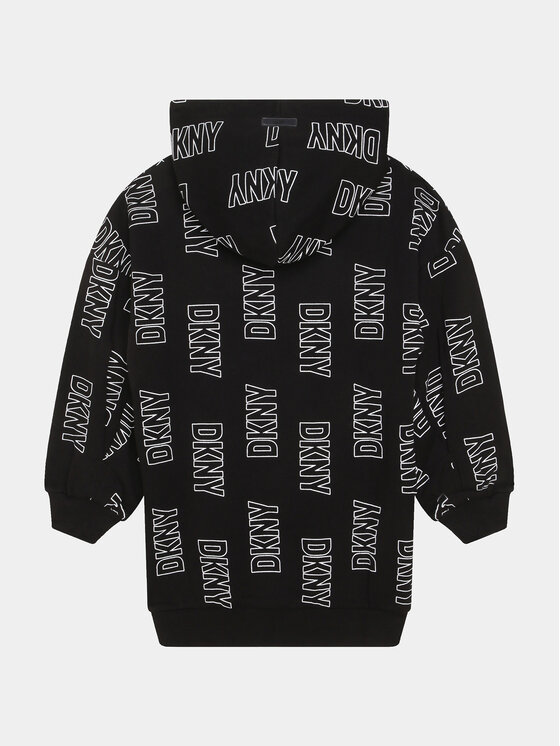 DKNY DKNY Sukienka dzianinowa D32902 D Czarny Regular Fit