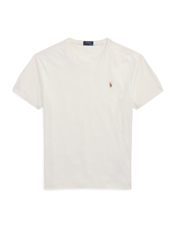 Polo Ralph Lauren Polo Ralph Lauren T-Shirt 710740727094 Εκρού Custom Slim Fit