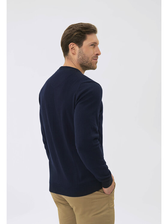 Volcano Volcano Sweter S-KLARO Granatowy Regular Fit