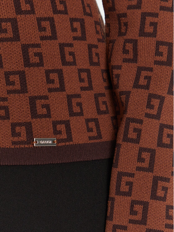 Gaudi Gaudi Pulover 521FD53025 Rjava Regular Fit