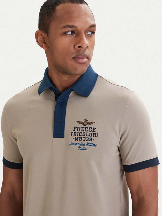 Aeronautica Militare Aeronautica Militare Polokošile 261PO1908UP00191 Béžová Slim Fit