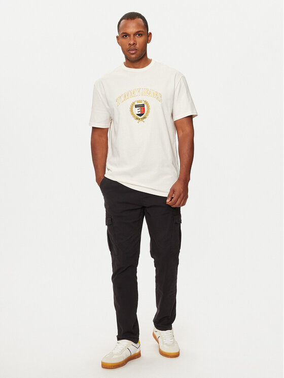 Tommy Jeans Tommy Jeans T-Shirt DM0DM19690 Biały Regular Fit