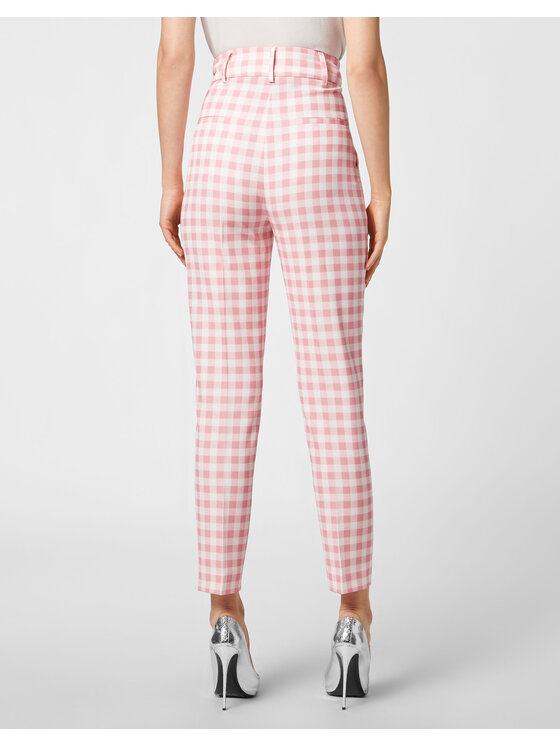 PHILIPP PLEIN PHILIPP PLEIN Spodnie materiałowe 6847 Różowy Flare Fit