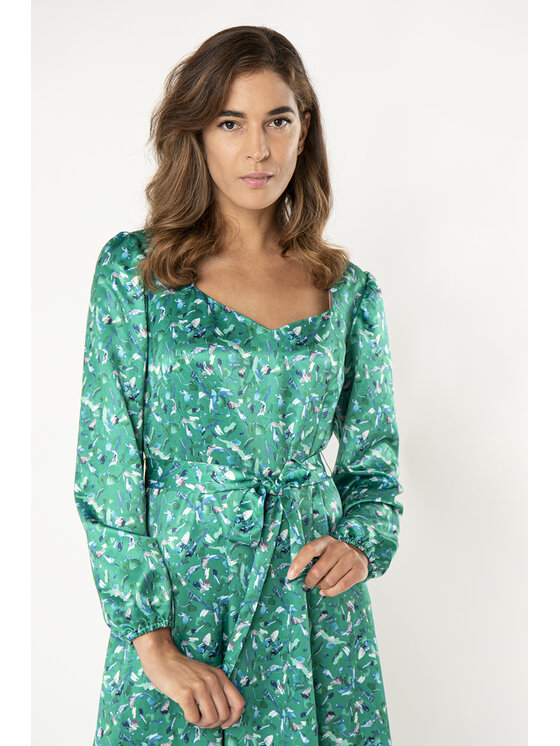 QUIOSQUE QUIOSQUE Sukienka codzienna HEART DRESS Zielony Regular Fit