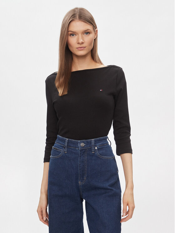 Tommy Hilfiger Tommy Hilfiger Palaidinė New Cody WW0WW40589 Juoda Slim Fit