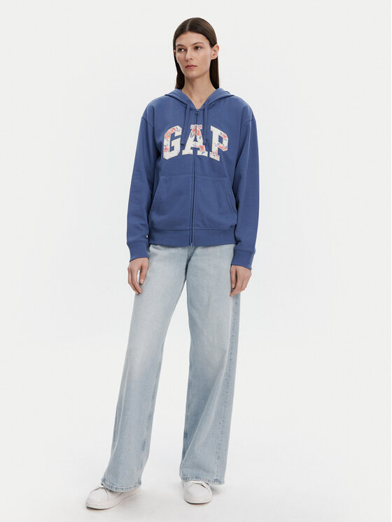 Gap Gap Bluza 727433-06 Niebieski Relaxed Fit