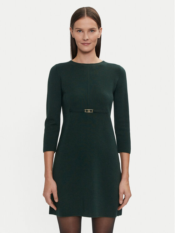 Luisa Spagnoli Luisa Spagnoli Džemper haljina Marinella 58486 Zelena Regular Fit