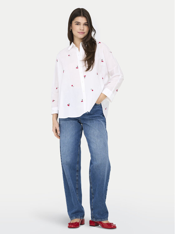 ONLY ONLY Koszula 15283743 Biały Box Fit