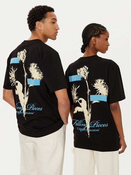 Filling Pieces Filling Pieces T-shirt Unisex Gardener 7449985 Crna Regular Fit