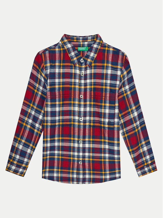 United Colors Of Benetton United Colors Of Benetton Camicia 5LQHGQ024 Rosso Relaxed Fit
