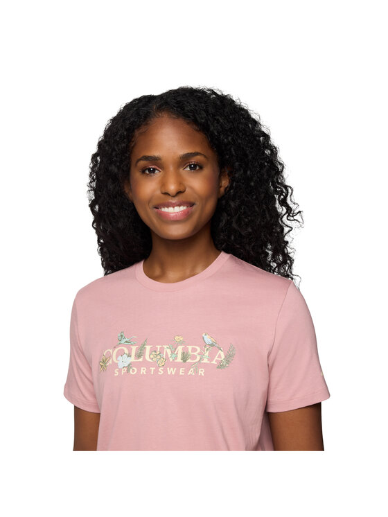 Columbia Columbia T-Shirt Columbia Boundless Beauty Logo SS Tee Różowy Regular Fit