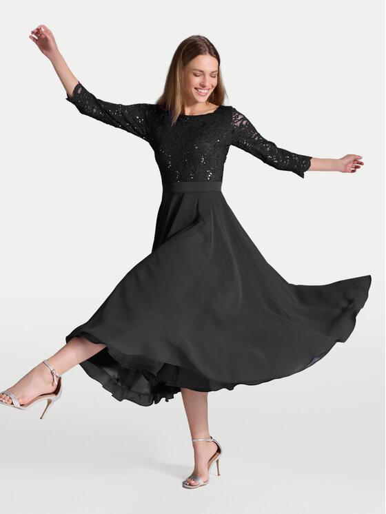 Swing Swing Koktel haljina 77761710 Crna Regular Fit