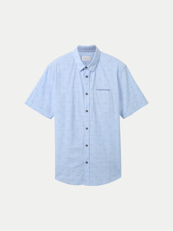 Tom Tailor Tom Tailor Риза 1040138 Син Regular Fit