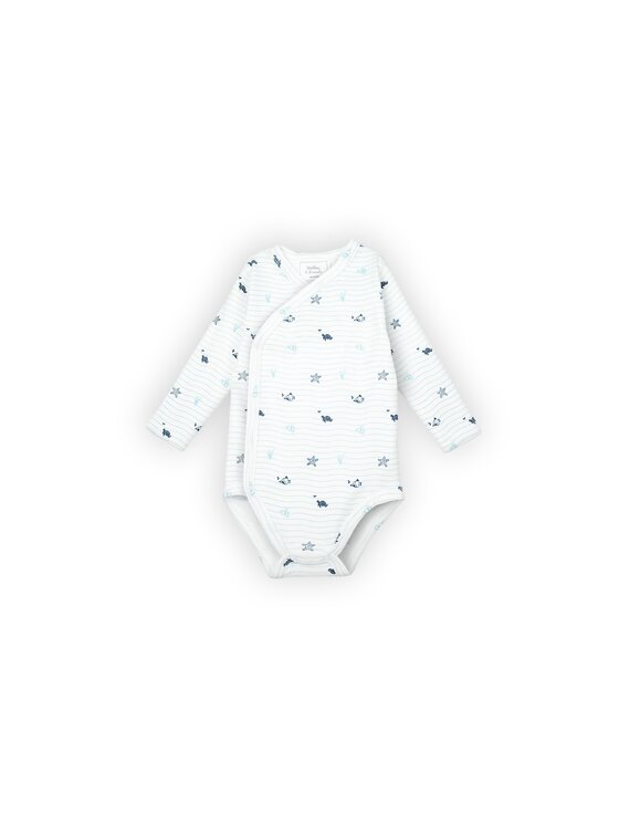 Stellou & friends Stellou & friends Komplet body dziecięcych Long Sleeve CROSS-BODY Niebieski