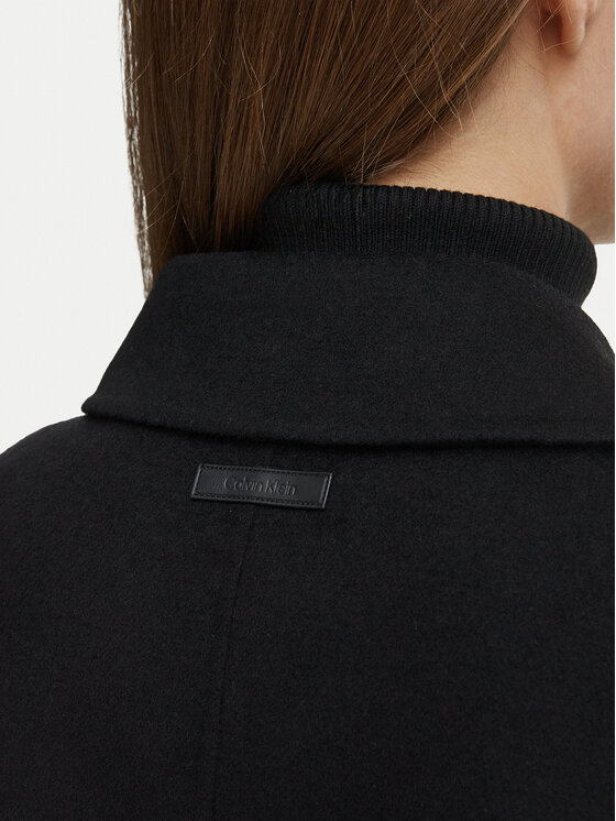 Calvin Klein Calvin Klein Cappotto di lana Hero LV040WL571 Nero Regular Fit
